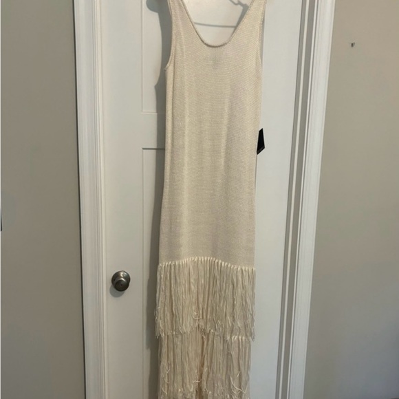 NWOT ELOQUII Fringe Sweater Sleveles Dress, Off Whit, SZ 14/16 Fits Like 18/20US - Picture 2 of 4
